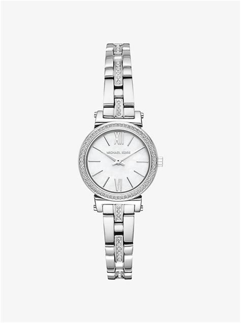 michael kors sofie pave silver tone watch|Petite Sofie Pavé Silver.